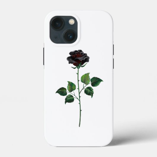 黒バラ花 Case-Mate iPhoneケース (裏面)