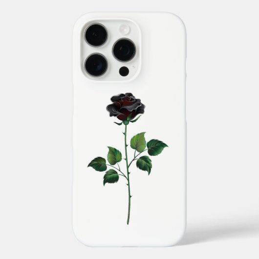 黒バラ花 Case-Mate iPhoneケース (裏面)