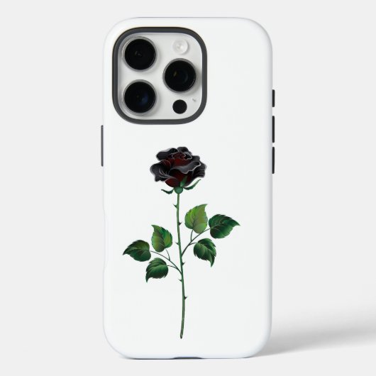 黒バラ花 Case-Mate iPhoneケース (裏面)