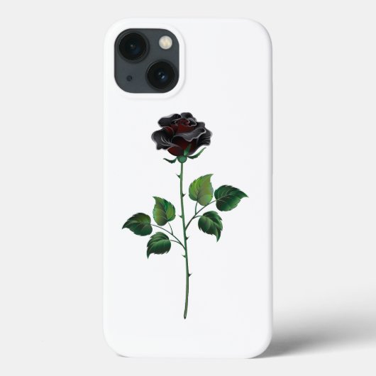 黒バラ花 Case-Mate iPhoneケース (裏面)