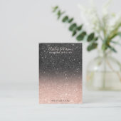 黒バラ金ゴールドグリッタージュエリーイヤリングディスプレイ 名刺 (スタンド正面)