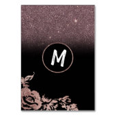 黒バラ金ゴールドグリッターフローラ表の番号 テーブルナンバー (裏面)