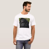 黒パグの目 Tシャツ (正面フル)