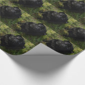 黒パグfull.png ラッピングペーパー (角)