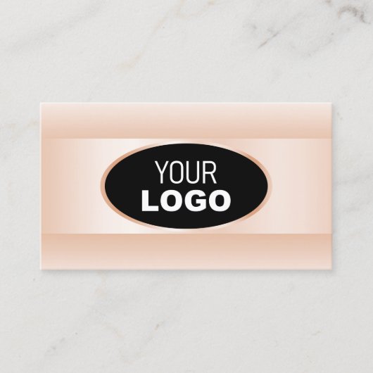 黒パステルモダンピンクオグラデーションバルフレームとロゴ 名刺 (正面)
