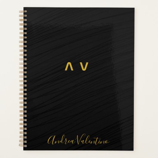 黒パタエレガントーン毎日プランナー プランナー手帳 (正面)