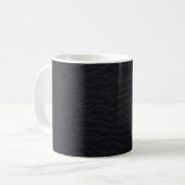 黒パターンの砂の面のテクスチャ コーヒーマグカップ (正面左)