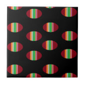 黒パターン(の模様が)あるの円 タイル (正面)