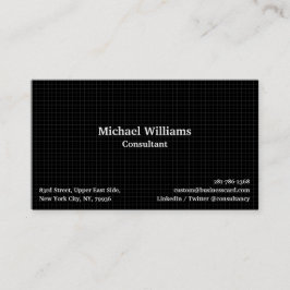 黒パター市松模様にントレンディー幾何モダン図形 名刺