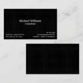 黒パター市松模様にントレンディー幾何モダン図形 名刺 (正面/裏面)