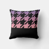 黒パタ千鳥格子のーン(ピンク色の紫グラデーション) クッション (裏面)