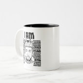 黒パパメラニン信心深い信者 ツートーンマグカップ (正面左)