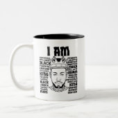 黒パパメラニン信心深い信者 ツートーンマグカップ (左)