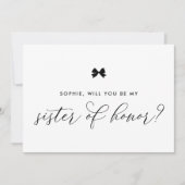 黒パリジャン弓は名誉の妹 招待状 (正面)