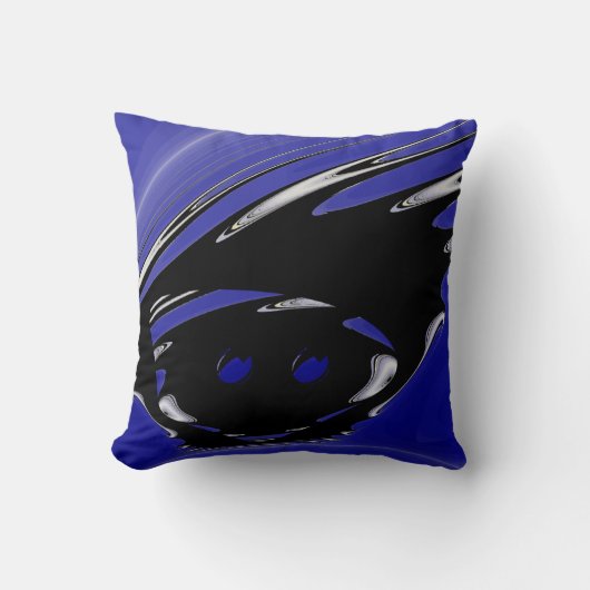 黒パンクフラクタル クッション (正面)