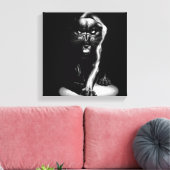 黒パンサー引き伸ばしキャンバス印刷 キャンバスプリント (インサイチュ (リビング))