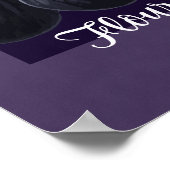 黒パンジー暗い花肯定 ポスター (角)