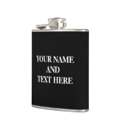 黒パーソナライズされたいカスタム自分の写真 フラスク (左)