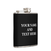 黒パーソナライズされたいカスタム自分の写真 フラスク (右)
