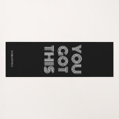 黒パーソナライズされたい得こやる気を起こさせるの ヨガマット (裏面(横))