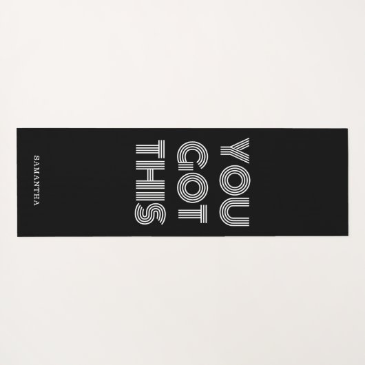 黒パーソナライズされたい得こやる気を起こさせるの ヨガマット (裏面(横))