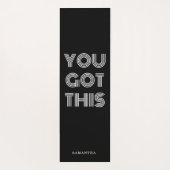 黒パーソナライズされたい得こやる気を起こさせるの ヨガマット (裏面)