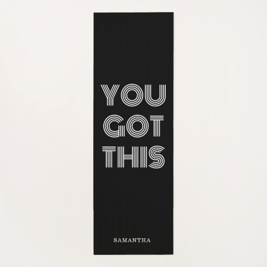 黒パーソナライズされたい得こやる気を起こさせるの ヨガマット (裏面)