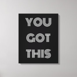 黒パーソナライズされたい得こやる気を起こさせるれ キャンバスプリント