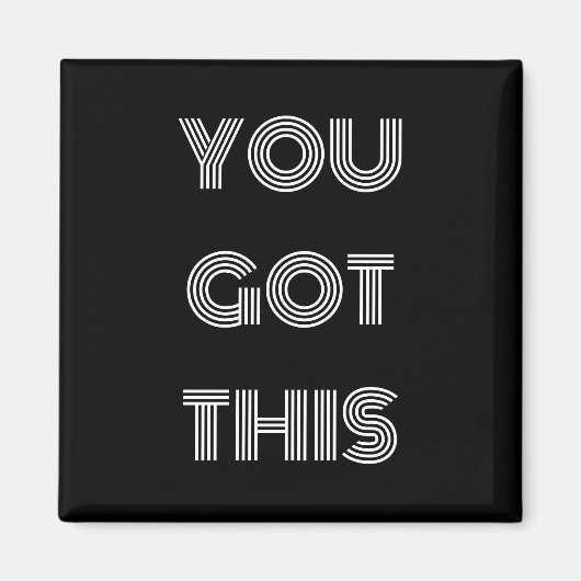 黒パーソナライズされたい得こやる気を起こさせるれ マグネット (正面)