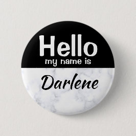 黒パーソナライズされたこんにちは私の名前はカスタムラベル 缶バッジ