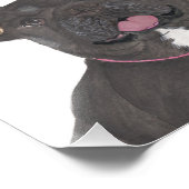 黒パーソナライズされたとタンのフレンチーフランスのブルドッグ フォトプリント            (角)