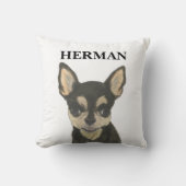 黒パーソナライズされたとタンチワフアリバーシブル クッション (正面)