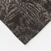 黒パーソナライズされたとトープ曼荼羅 フリースブランケット (角)