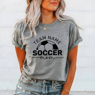 黒パーソナライズされたと灰色のサッカーママ トライブレンドTシャツ