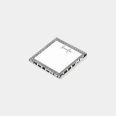 黒パーソナライズされたと白のギリシャ語鍵パターン ポストイット (アングル)