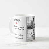 黒パーソナライズされたと白のコラージュマグ コーヒーマグカップ (正面左)