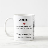 黒パーソナライズされたと白のコラージュマグ コーヒーマグカップ (左)