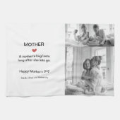 黒パーソナライズされたと白のコラージュ –  キッチンタオル (横)