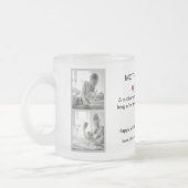 黒パーソナライズされたと白のコラージュ フロストグラスマグカップ (左)