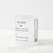 黒パーソナライズされたと白のコラージュ フロストグラスマグカップ (中央)