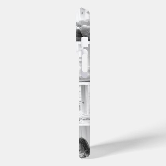黒パーソナライズされたと白のコラージュ | Case-Mate iPhoneケース (裏面 / 左)