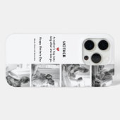 黒パーソナライズされたと白のコラージュ | Case-Mate iPhoneケース (裏面 (横))