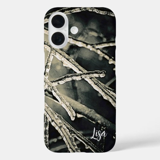 黒パーソナライズされたと白のブランチiPhoneケース Case-Mate iPhoneケース (裏面)