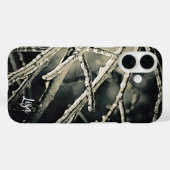黒パーソナライズされたと白のブランチiPhoneケース Case-Mate iPhoneケース (裏面 (横))