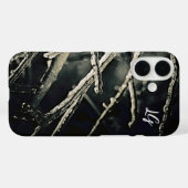 黒パーソナライズされたと白のブランチiPhoneケース Case-Mate iPhoneケース (裏面 (横))