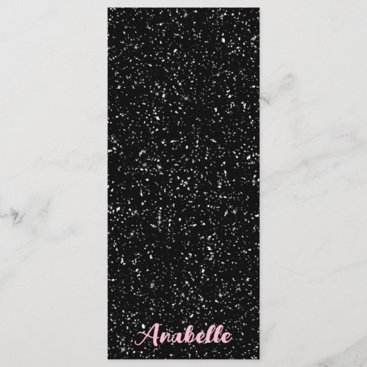 黒パーソナライズされたと白の斑点ブックマーク (正面)