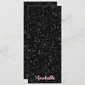 黒パーソナライズされたと白の斑点ブックマーク (正面/裏面)