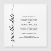 黒パーソナライズされたと白「日付の保存」 (正面)