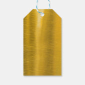 黒パーソナライズされたと金ゴールドのクリスマス ギフトタグ (裏面)