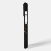 黒パーソナライズされたと金ゴールドのグリッター Case-Mate iPhoneケース (裏面 / 左)